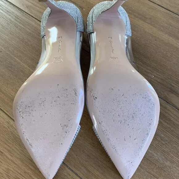 Gianvito Rossi 105 Plexi & Embellished Suede Pumps - Picture 8 of 11